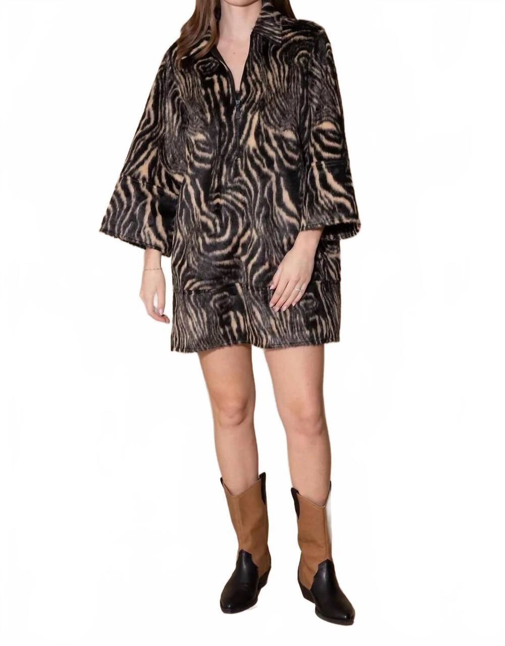 NEW ALDEN ADAIR dakota mini dress in ebony wood